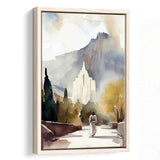 Temple Mountain Water Color, Framed Canvas Painting, Framed Canvas Prints Wall Art Decor