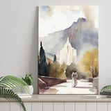 Temple Mountain Water Color, Canvas Painting, Canvas Prints Wall Art Decor