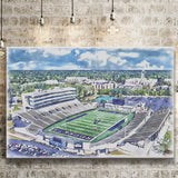 The Glass Bowl WaterColor Canvas Prints, Toledo Ohio Watercolor, Stadium Art Gifts