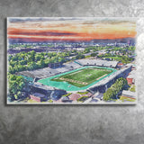 William Dick Price Stadium WaterColor Canvas Prints, Norfolk Virginia Watercolor, Stadium Art Gifts