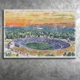 Yale Bowl Stadium WaterColor Canvas Prints, New Haven Connecticut Watercolor, Stadium Art Gifts