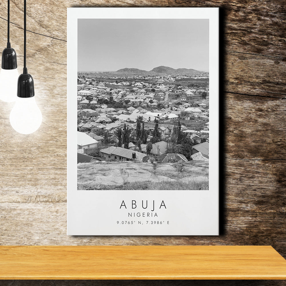 Abuja Nigeria Black And White Art Canvas Prints Wall Art Home Decor