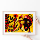 African Triptych Poster Prints Wall Art Decor, Unframe, Poster Art