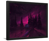 After Rain Neon Forest-Forest art, Art print, Plexiglass Cover