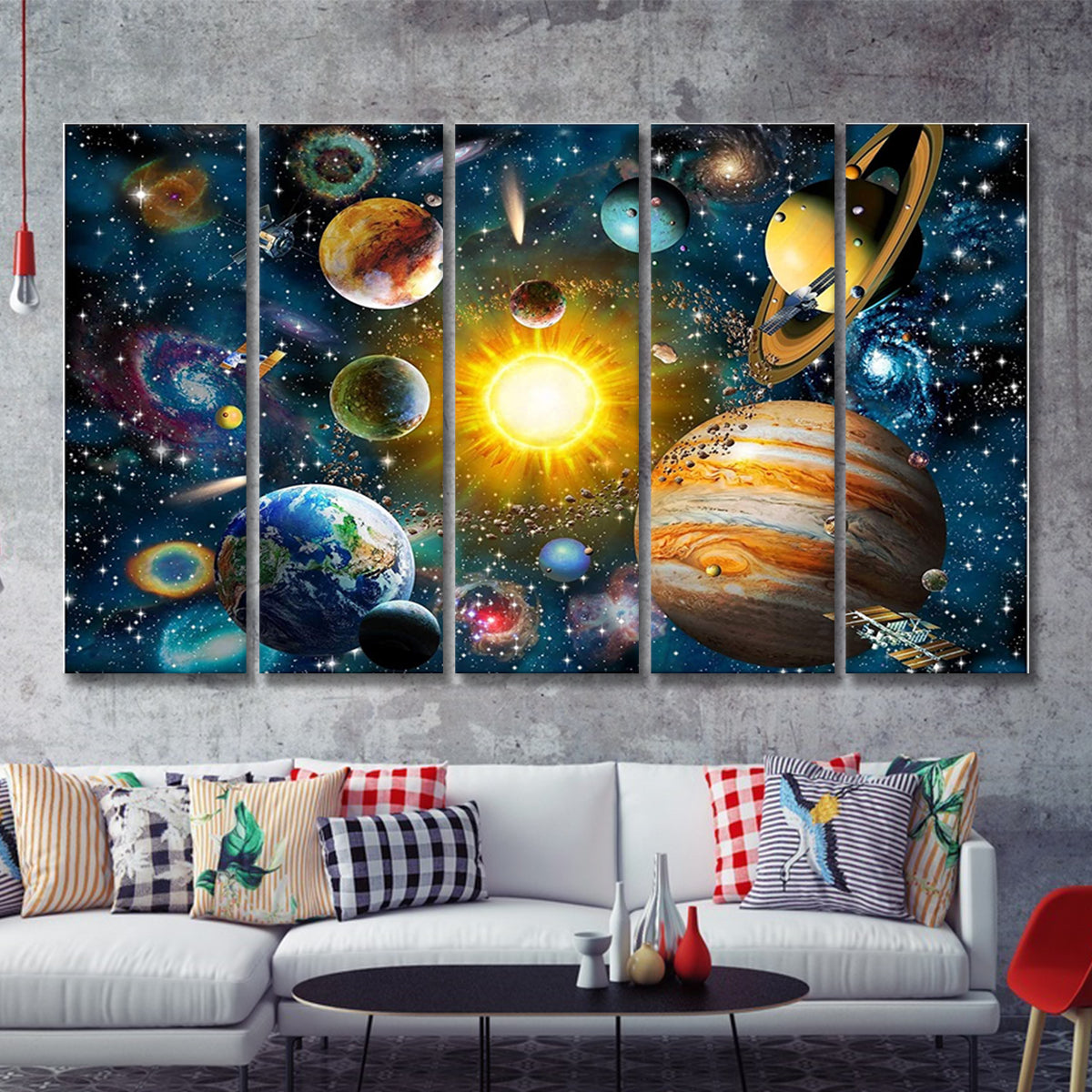 Amazing Solar System Outer Space 5 Pieces B Canvas Prints Wall Art - P ...