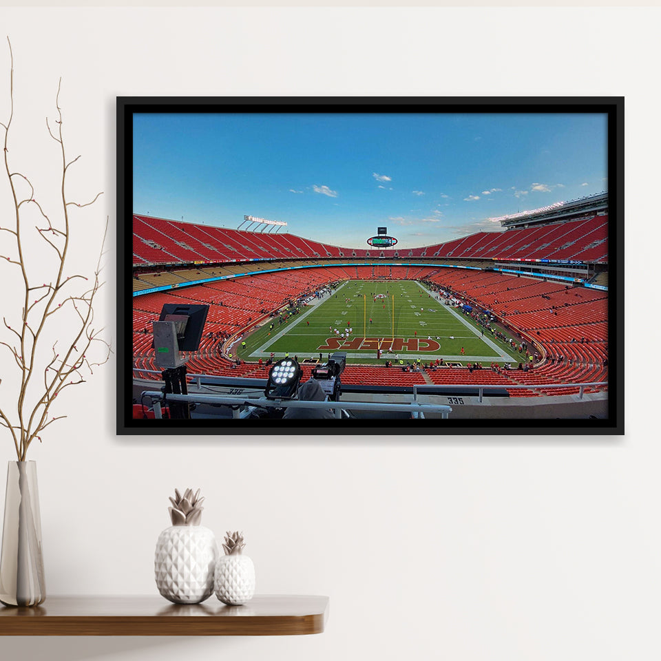 Arrowhead Stadium Framed Canvas Prints Kansas City Chiefs Wall Art,Spo