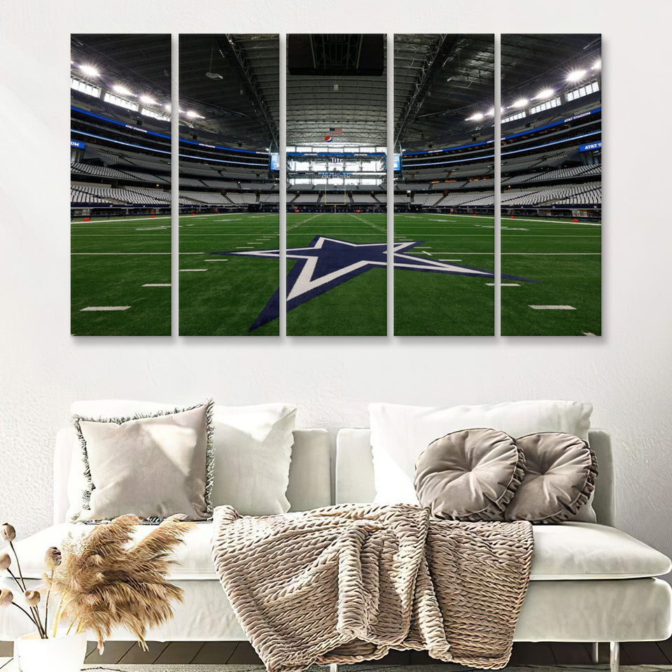 Att Stadium Dallas 5 Pieces B Canvas Prints Wall Art - Painting Canvas, Multi Panels,5 Panel, Wall Decor