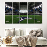 Att Stadium Dallas 5 Pieces B Canvas Prints Wall Art - Painting Canvas, Multi Panels,5 Panel, Wall Decor