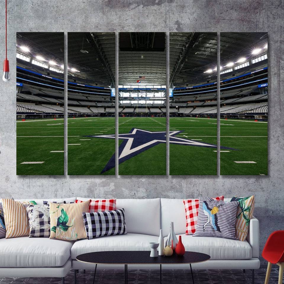 Att Stadium Dallas 5 Pieces B Canvas Prints Wall Art - Painting Canvas, Multi Panels,5 Panel, Wall Decor
