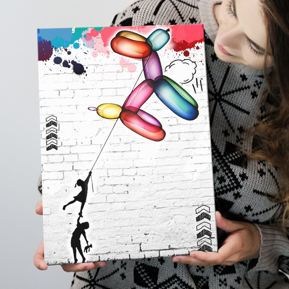 Balloon Dog Banksy Graffiti Art Canvas Prints Wall Art Decor
