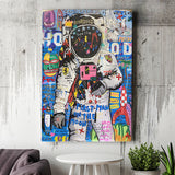 Banksy Astronaut, Spaceman Canvas Gift, Astronaut Graffiti Canvas Prints Wall Art Home Decor
