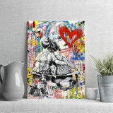 Banksy Boy Girl Graffiti Art Canvas Wall Art - Canvas Prints, Painting Canvas, Canvas Art, Prints for Sale