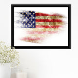 Beautiful Us Flag Framed Canvas Prints Wall Art - Painting Canvas, Wall Decor, Floating Frame,Painting Prints, For Sale