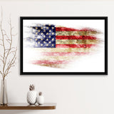 Beautiful Us Flag Framed Canvas Prints Wall Art - Painting Canvas, Wall Decor, Floating Frame,Painting Prints, For Sale
