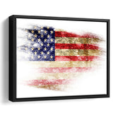 Beautiful Us Flag Framed Canvas Prints Wall Art - Painting Canvas, Wall Decor, Floating Frame,Painting Prints, For Sale