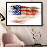 Beautiful Us Flag Framed Canvas Prints Wall Art - Painting Canvas, Wall Decor, Floating Frame,Painting Prints, For Sale
