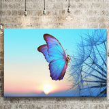 Blue Butterfly Canvas Prints Wall Art - Painting Prints, Wall Decor, Art Prints