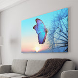 Blue Butterfly Canvas Prints Wall Art - Painting Prints, Wall Decor, Art Prints