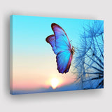 Blue Butterfly Canvas Prints Wall Art - Painting Prints, Wall Decor, Art Prints