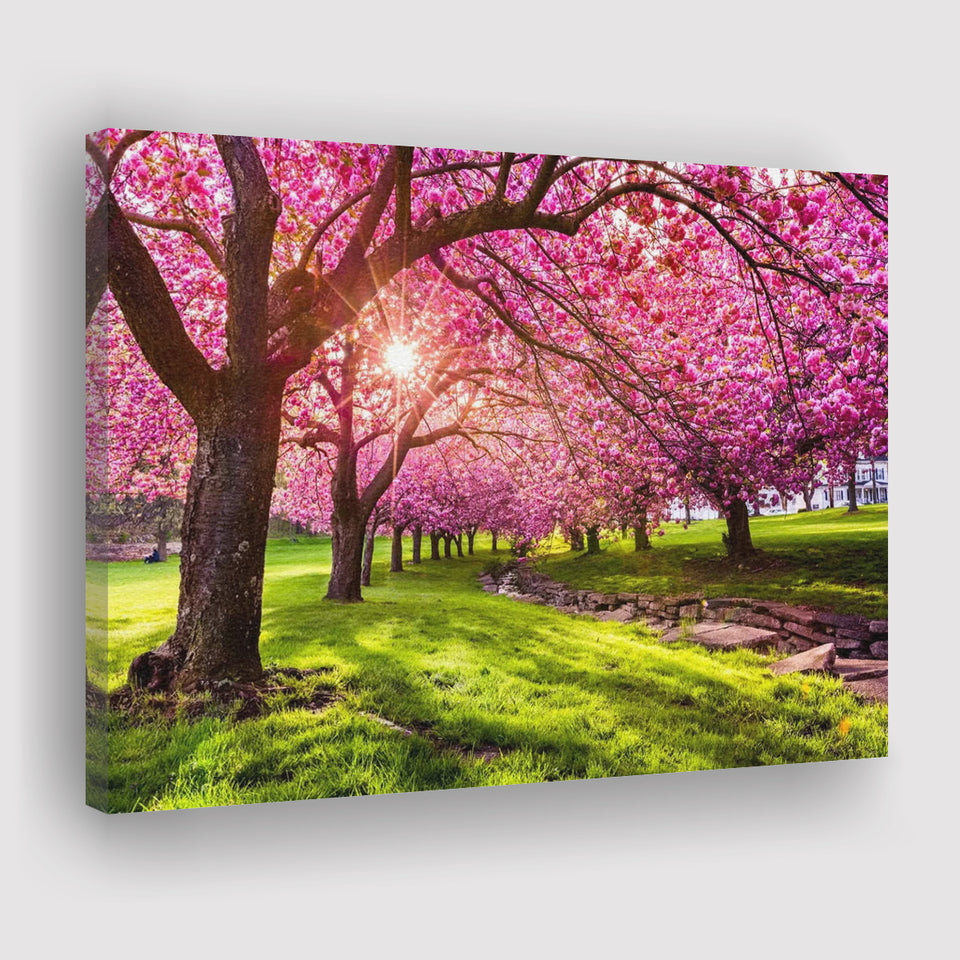 Cherry Blossom Tree Canvas Prints Wall Art - Painting Canvas, Home Wall Decor, Painting Prints, For Sale