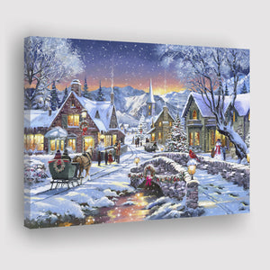 Christmas Illustration Xmas Canvas Prints Wall Art - Painting Canvas, Home Wall Decor, For Sale, Canvas Gift