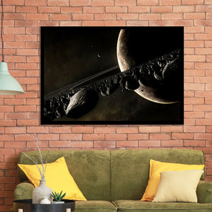 Closed Up Planet Saturn Framed Art Prints Wall Decor - Painting Art, Wall Decor, Framed Picture,Painting Prints, For Sale