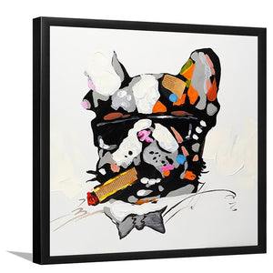 Wall Art Print | Cool Bulldog With Sunglasses - Animal Art, Framed Prints, Art Prints