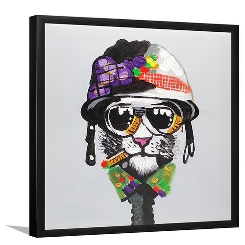 Wall Art Print | Cool Dude Cat With Sunglasses - Animal Art, Framed Prints, Art Prints