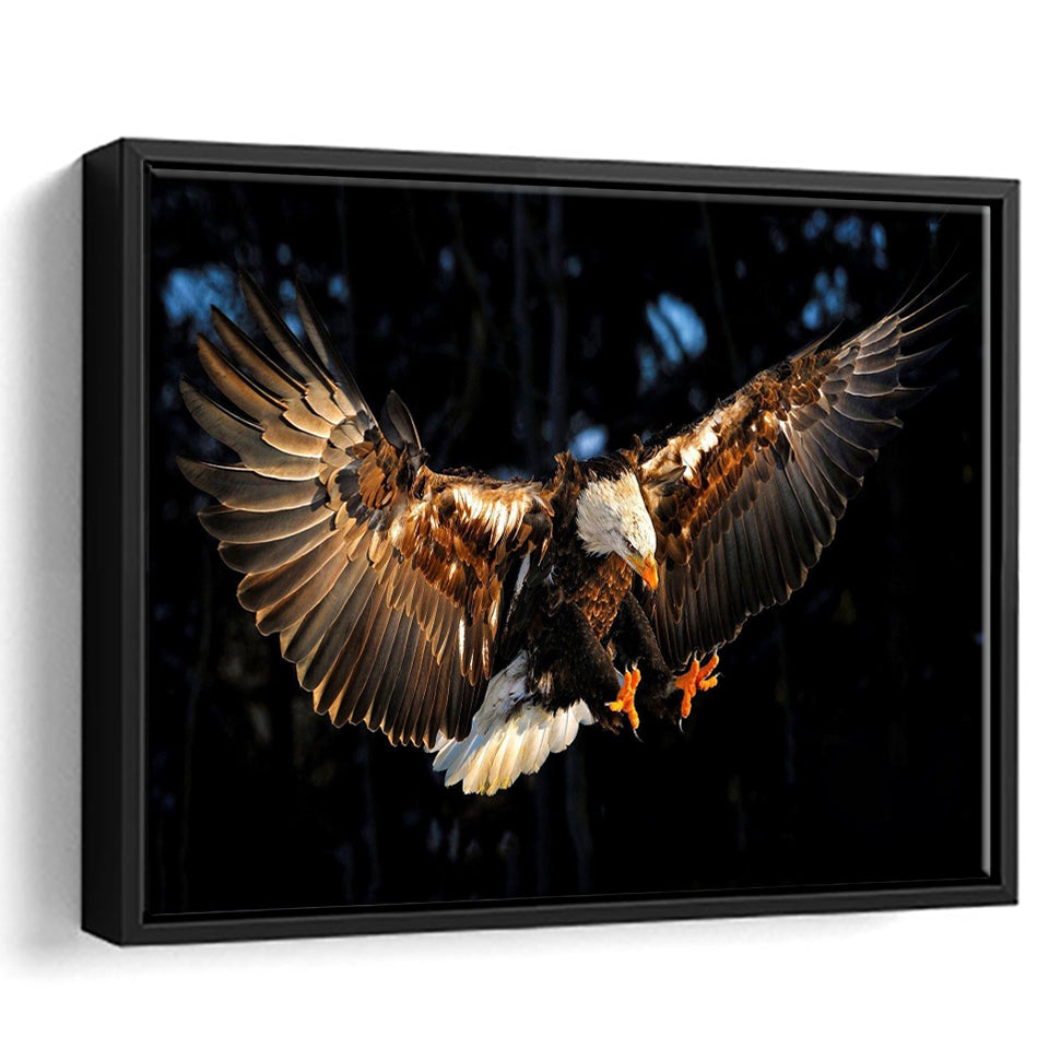 Eagle Flying Framed Canvas Prints - Painting Canvas, Art Prints,  Wall Art, Home Decor, Prints for Sale