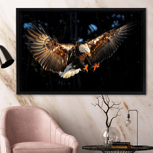 Eagle Flying Framed Canvas Prints - Painting Canvas, Art Prints,  Wall Art, Home Decor, Prints for Sale