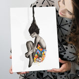 Falling Out Of Consciousness Graffiti Art, Canvas Prints Wall Art Home Decor, Ready to Hang