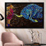 Fearless Girl V5 Framed Canvas Prints Wall Art - Painting Canvas, Floating Frame, Home Wall Decor