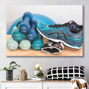 Fitness Motivation, Sporty Girl Gift Workout Motivation Fitness Canvas Prints Wall Art Decor - Painting Canvas, Ready to hang