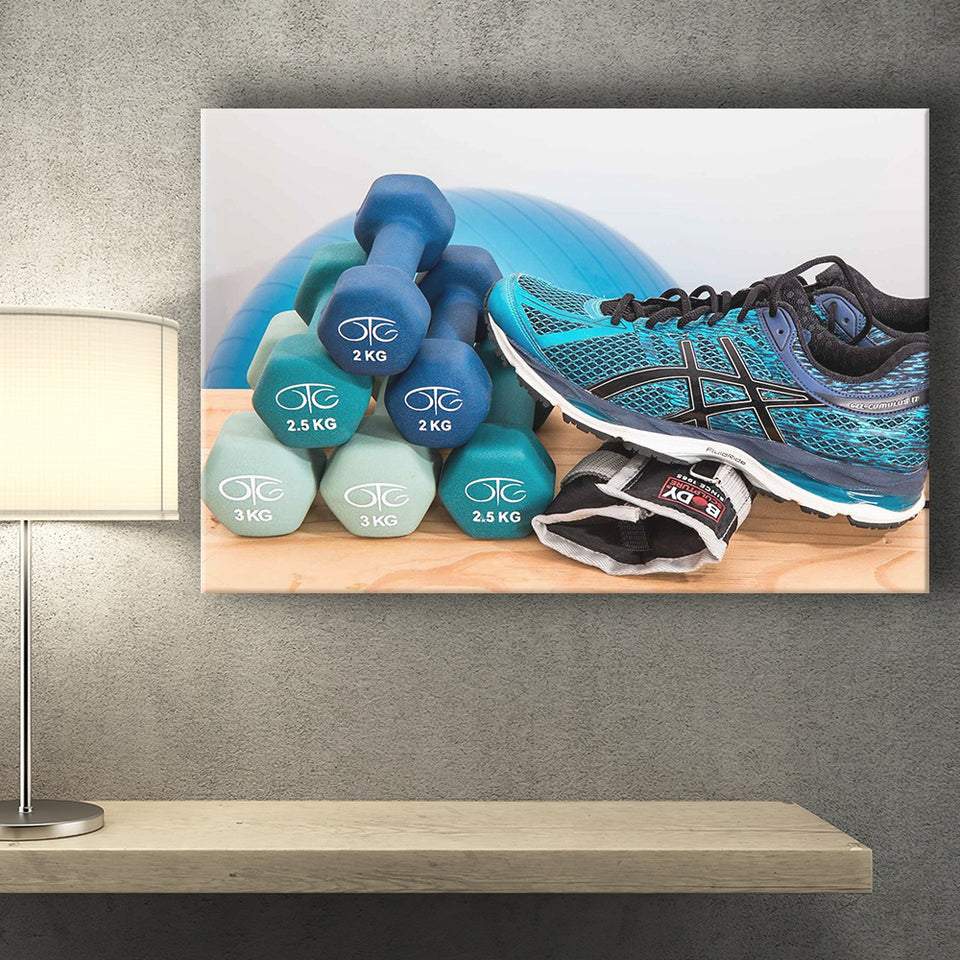 Fitness Motivation, Sporty Girl Gift Workout Motivation Fitness Canvas Prints Wall Art Decor - Painting Canvas, Ready to hang