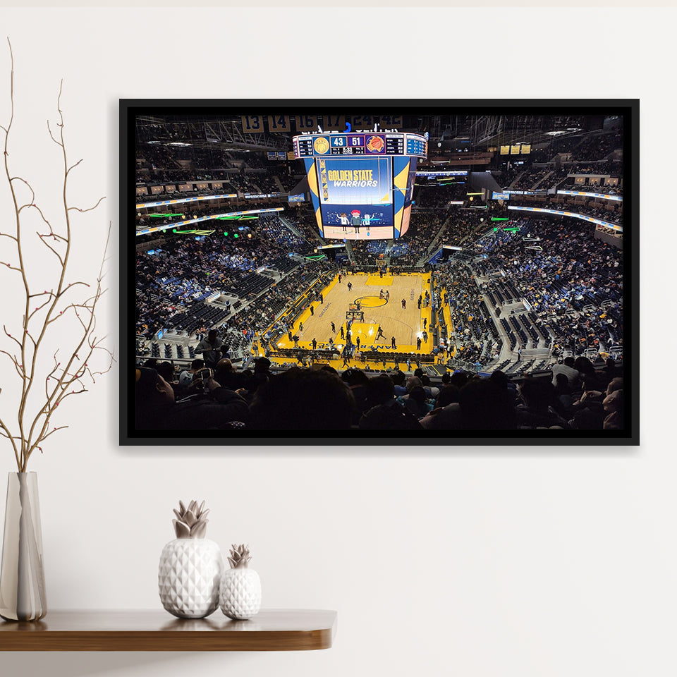 Golden State Warriors Wall Art Oracle Arena Stadium Framed Canvas Prin UnixCanvas