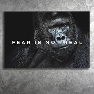 Gorilla Fear Is Not Real Quote Inspirational Motivation Art Canvas Prints Wall Art - Painting Canvas,Wall Decor, Painting Prints,For Sale