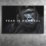 Gorilla Fear Is Not Real Quote Inspirational Motivation Art Canvas Prints Wall Art - Painting Canvas,Wall Decor, Painting Prints,For Sale
