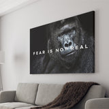 Gorilla Fear Is Not Real Quote Inspirational Motivation Art Canvas Prints Wall Art - Painting Canvas,Wall Decor, Painting Prints,For Sale