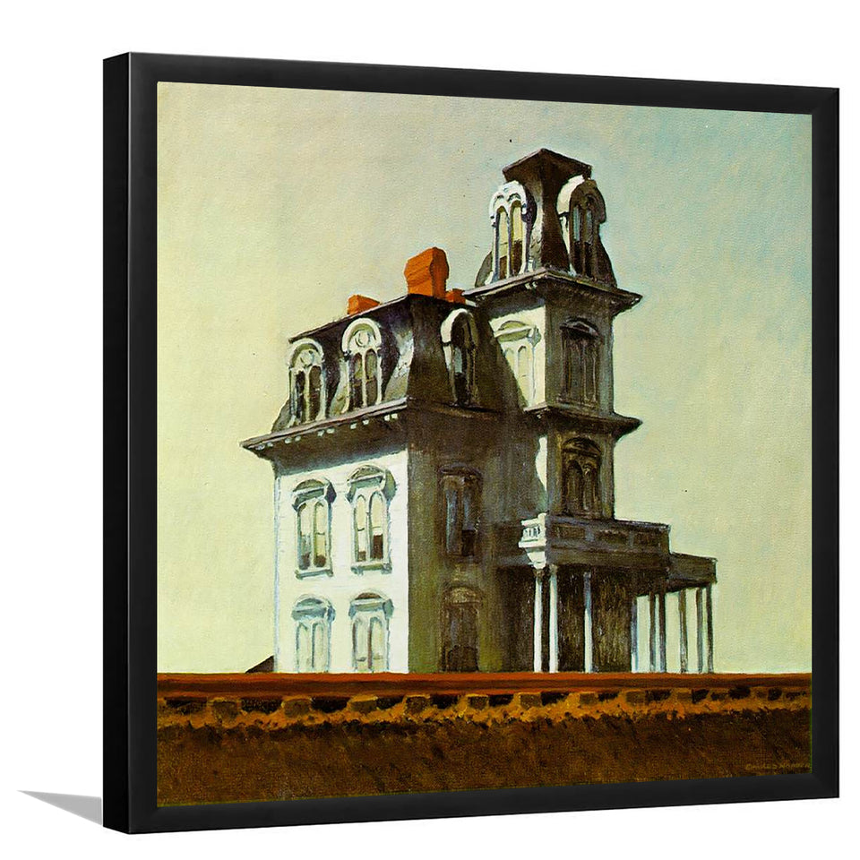 House By The Railway By Edward HopperArt Print,Canvas Art,Frame Art,Plexiglass Cover