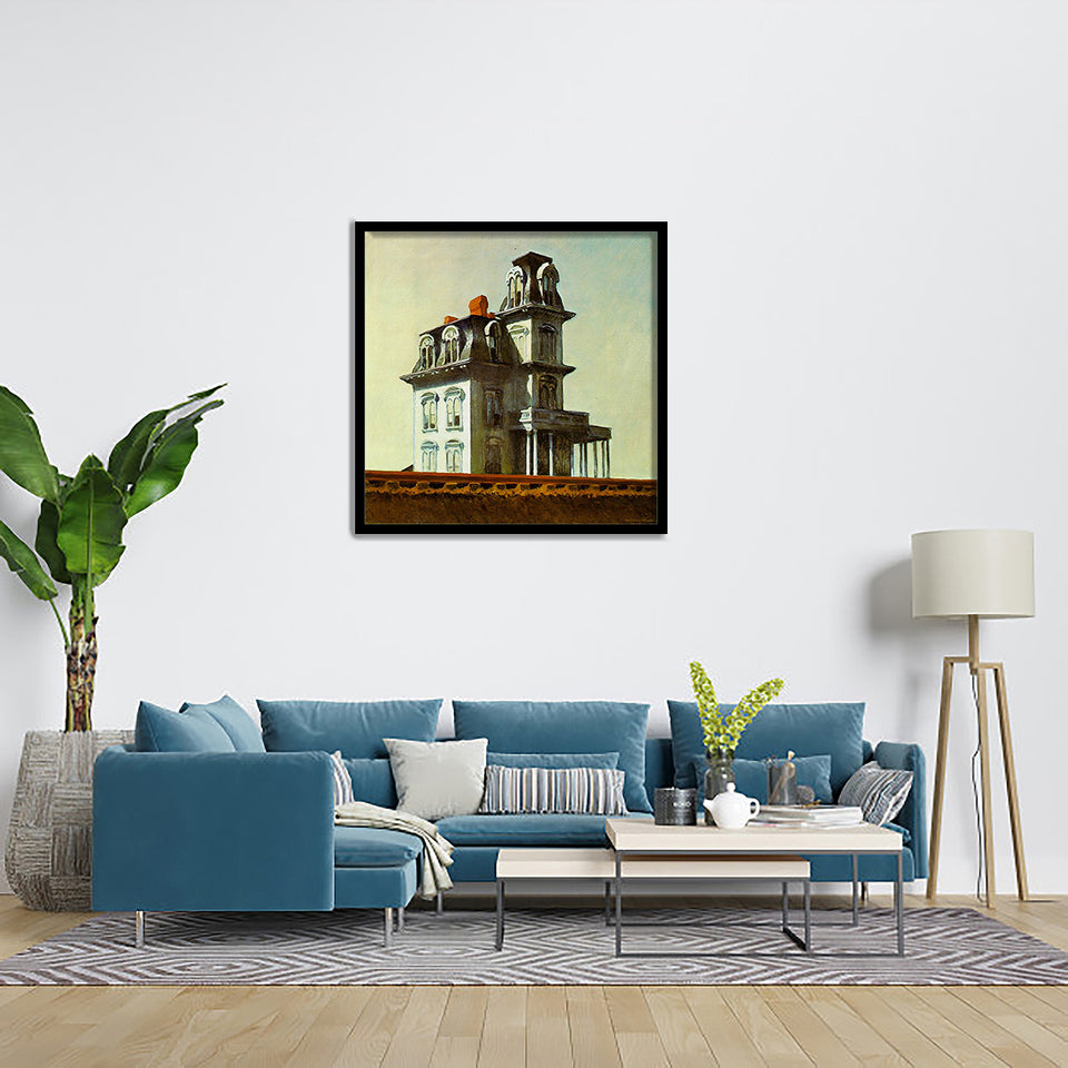 House By The Railway By Edward HopperArt Print,Canvas Art,Frame Art,Plexiglass Cover