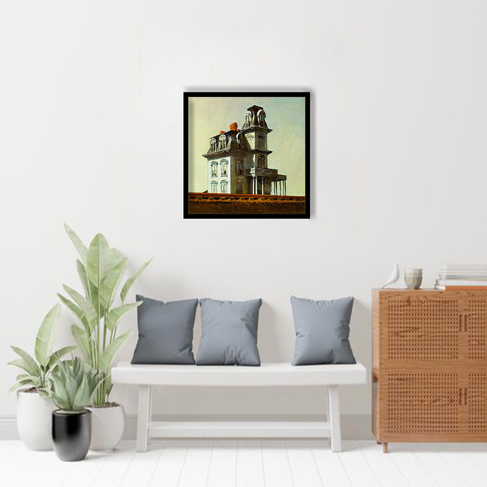 House By The Railway By Edward HopperArt Print,Canvas Art,Frame Art,Plexiglass Cover