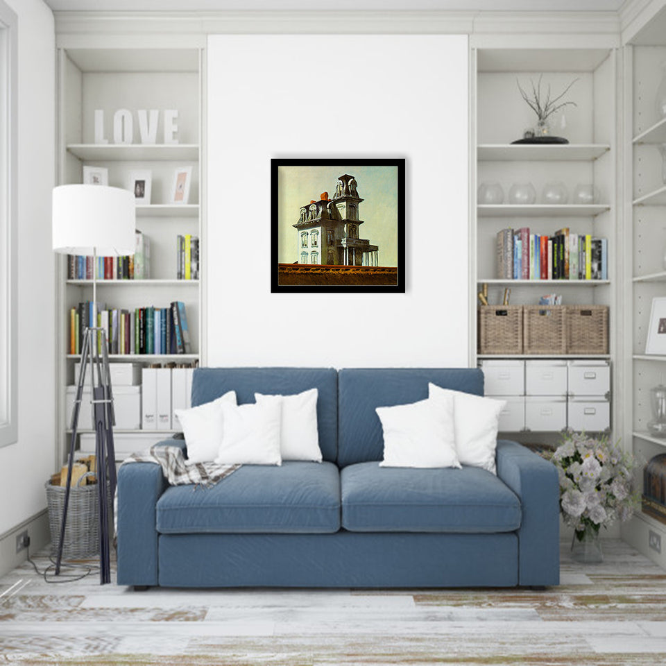 House By The Railway By Edward HopperArt Print,Canvas Art,Frame Art,Plexiglass Cover