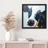 Canvas Wall Art | Inquisitive Cow - Animal Art, Framed Canvas, Painting Canvas