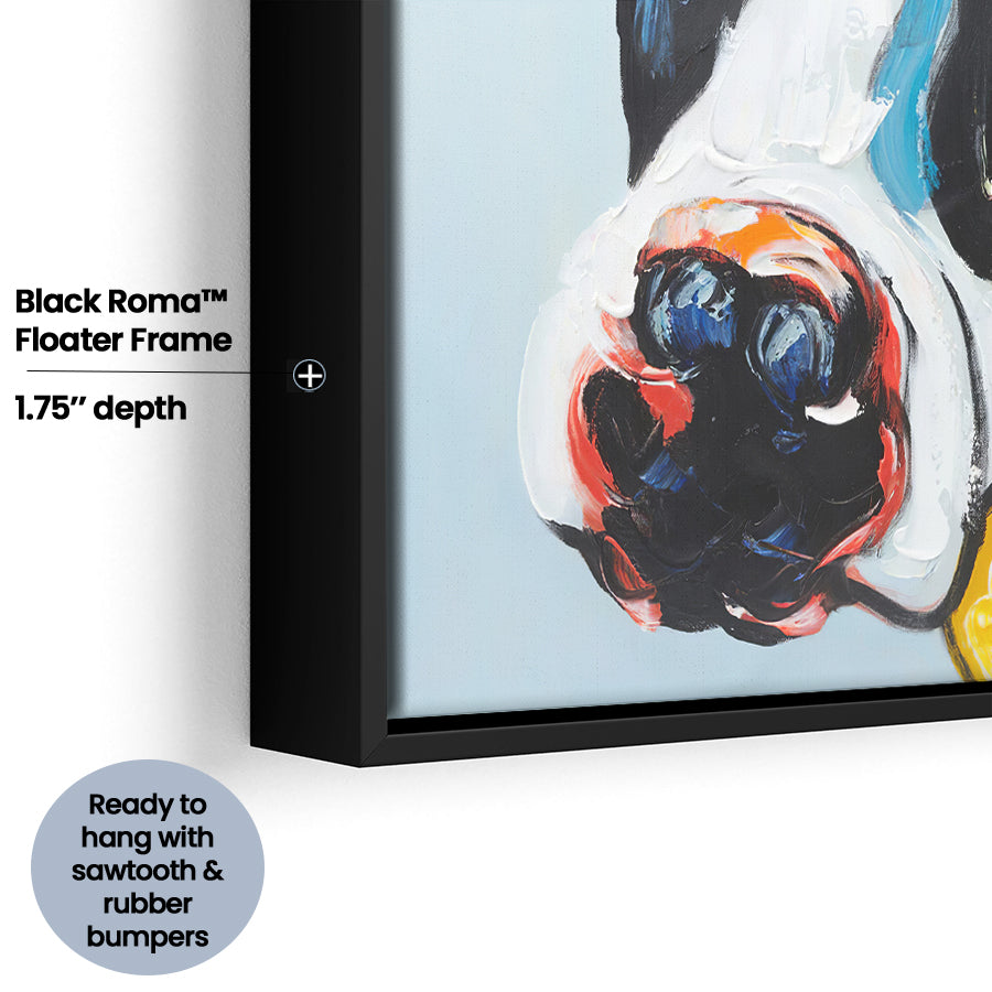 Canvas Wall Art | Inquisitive Cow - Animal Art, Framed Canvas, Painting Canvas