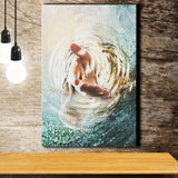 Jesus Give Me Your Hand Water Ocean Canvas Prints Wall Art - Painting Canvas, Home Wall Decor, For Sale