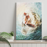 Jesus Give Me Your Hand Water Ocean Canvas Prints Wall Art - Painting Canvas, Home Wall Decor, For Sale