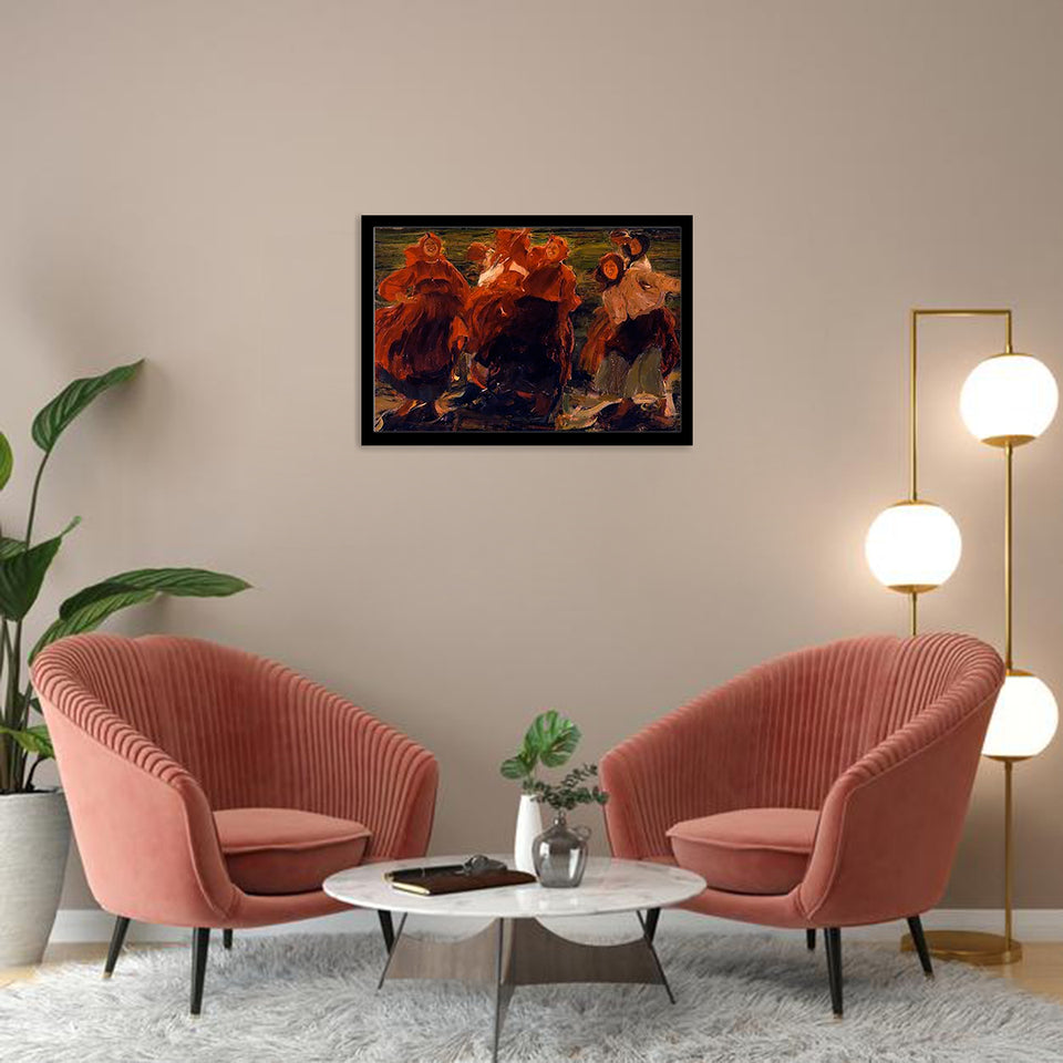 Laughter By Filipp Andreevich Malyavin-Art Print,Canvas Art,Frame Art,Plexiglass Cover