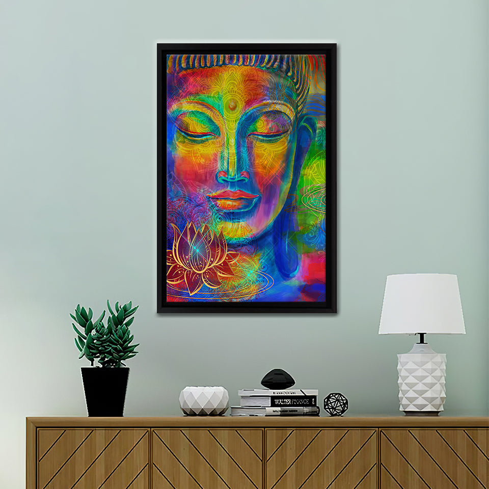 Lord Buddha Framed Canvas Prints Wall Art - Painting Canvas, Framed Pr ...