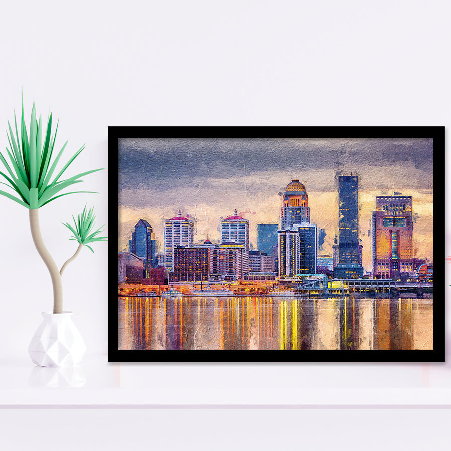 Louisville Skyline Wall Decor Kentucky Framed Art Prints Wall Decor UnixCanvas