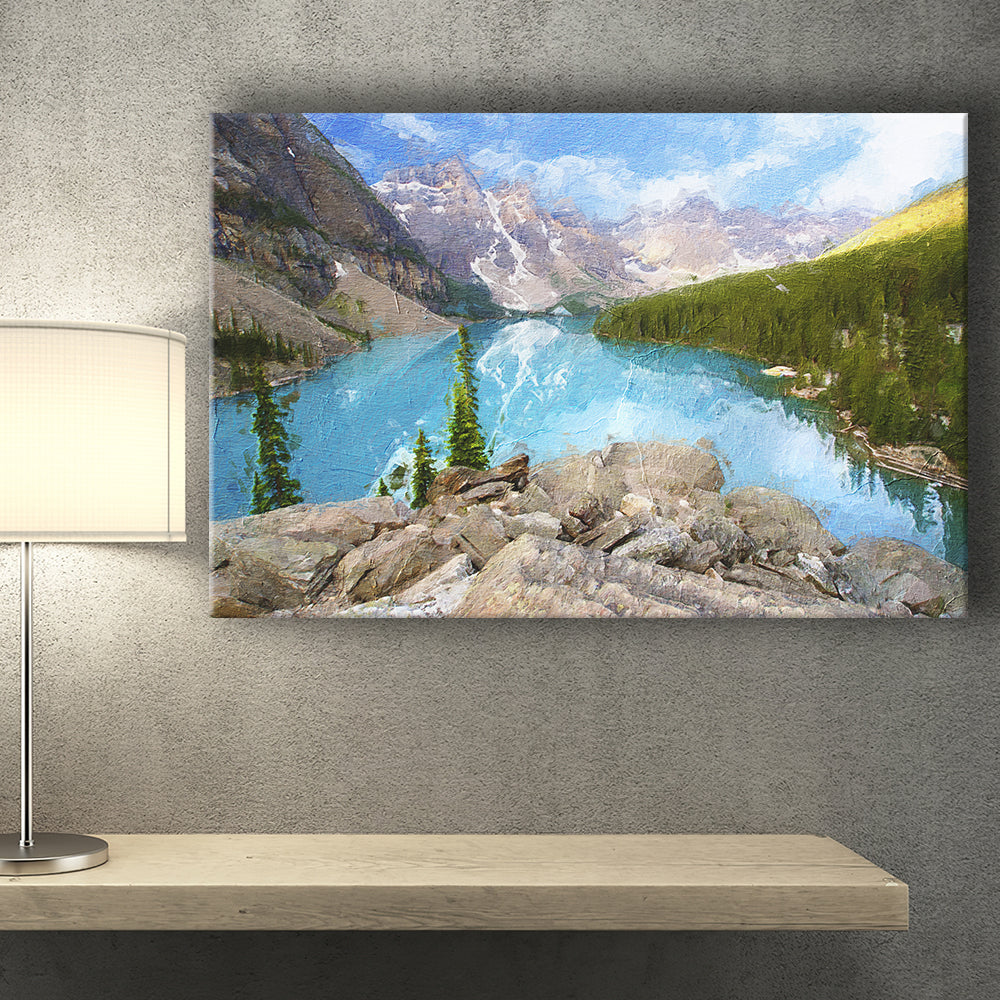 Moraine Lake Canvas Prints Wall Art Decor - Painting Canvas, Art Print ...
